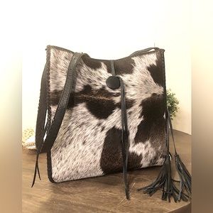 American Darling Black And White Hide Bag